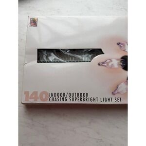 VTG Seasonal Specialties Chasing Christmas Lights 140ct‎ White Holiday Decor